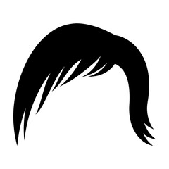 Sleek black hair silhouette displaying a classic and stylish men's hairstyle