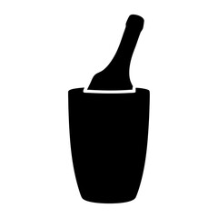 Elegant Wine Bottle in a Cooler Silhouette for Premium Beverage Service