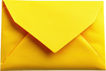 Close-up of a Bright Yellow Envelope
