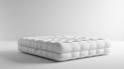Modern, square, cushioned, white,  comfort,  mattress
