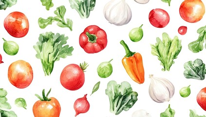 Watercolor vegetable pattern (1)