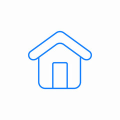 basic house icon sign vector