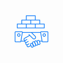 brick laying icon sign vector