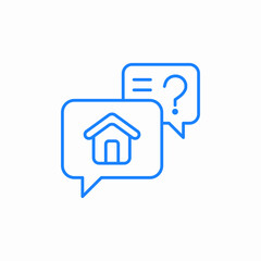 chat house icon sign vector