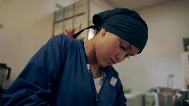 kitchen restaurant chef cooking food preparing industrial kitchen work young chef training chef