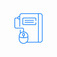 digital textbook icon sign vector