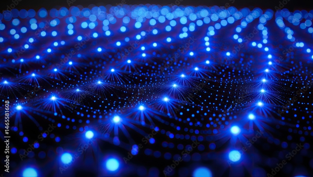 Poster abstract network of luminous points