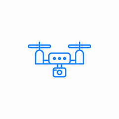 flying drone icon sign vector