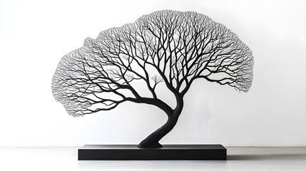 Elegant Simplicity: The Traced Outline of a Majestic Tree