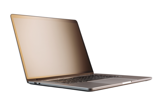Modern laptop computer PNG with a transparent background


