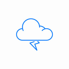 lightning cloud icon sign vector
