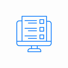 list monitor icon sign vector