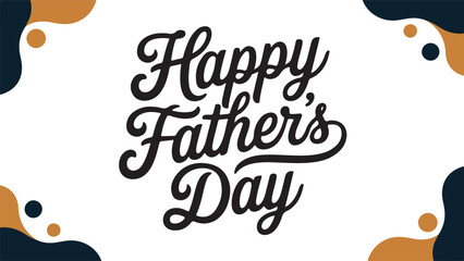 Father’s Day | Heart Design – Modern Typography with Colorful Abstract Background | Decorative Father's Day Greeting Card Design with Bold Text and Heart Motif