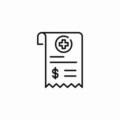 medical bill icon sign vector