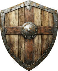 Fototapeta premium Ancient Wooden Shield for Protection