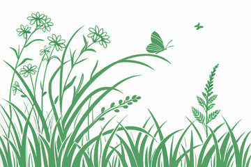 green grass vector illustration