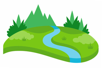 Obraz premium green forest landscape