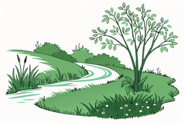 vector illustration of a forest