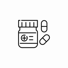 pill bottle icon sign vector