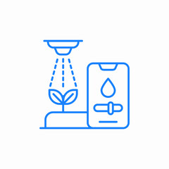 plant irrigation icon sign vector