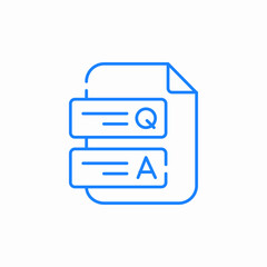 quiz document icon sign vector