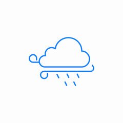 rainy cloud heavy icon sign vector