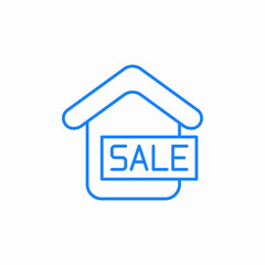 sale house icon sign vector