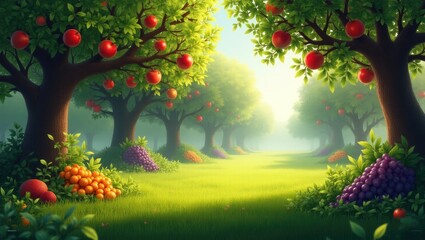 Fototapeta premium apple tree in the garden