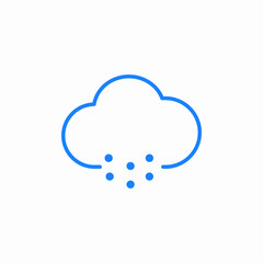 snowy cloud icon sign vector