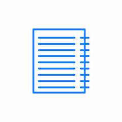 spiral notebook icon sign vector
