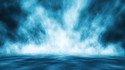 Fototapeta premium Mystical, ethereal, blue smoky cloudscape