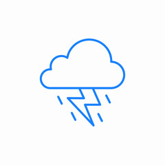 stormy cloud three icon sign vector