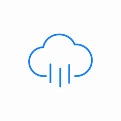 strong rain icon sign vector