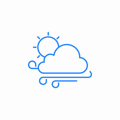 sunny cloud rain icon sign vector
