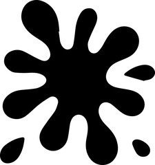 Central dot with radiating grunge lines forming a starburst-like mark.