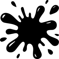 Obraz premium Mini ink flower with petal-like smudges extending in a neat circular configuration.