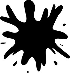 Grunge-style starburst with uneven edges and scattered marks radiating from the center.