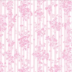 Crédence en verre imprimé Pink Toile Digital Paper narrow lines pattern