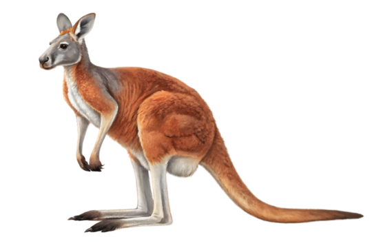 full body Red Kangaroo on AI Generated By PNG