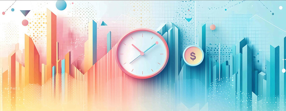 Income bracket adjustment concept shown through abstract geometric shapes simple symbols and pastel colors in a clean and professional design