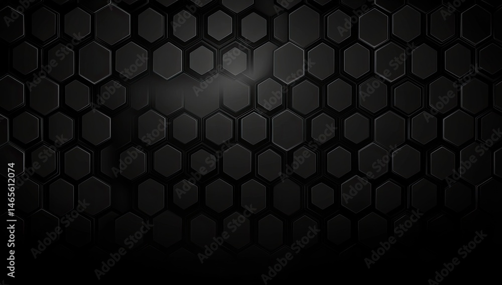 Poster dark hexagon grid pattern