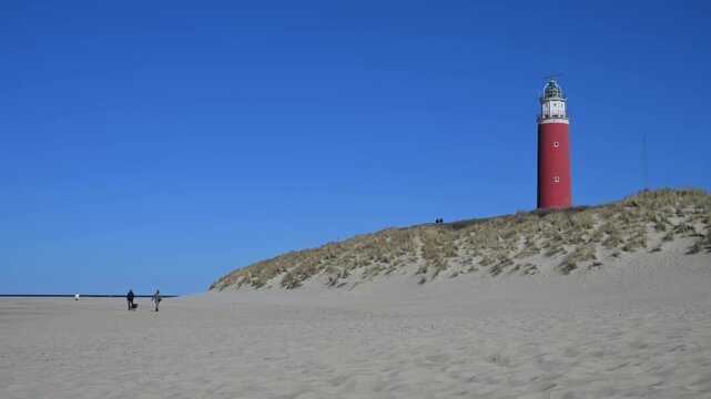 lighthouse on the beach, lighthouse, beach, Texel, texel Island, Netherland, tourist, birds, Corvus corone cornix, 