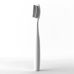 Isolated White Toothbrush Dental Hygiene Photo On Clean White Background