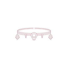 Logo design of a monoline bracelet, symbolizing elegance, simplicity, and sophistication, often featuring clean lines and minimalist design.

