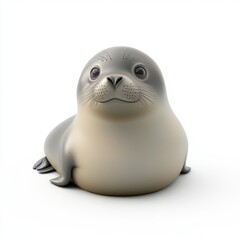 Cartoonish depiction of a harbor seal pup.