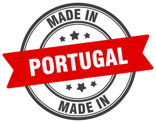 Made in Portugal round sign. Made in Portugal stamp.