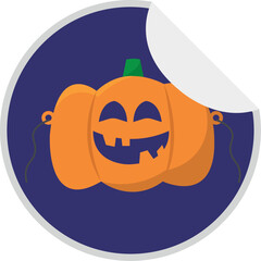 Isolated pumpkin icon halloween illustration