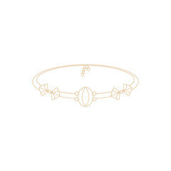 Logo design of a monoline bracelet, symbolizing elegance, simplicity, and sophistication, often featuring clean lines and minimalist design.

