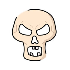 Isolated skull icon halloween illustration