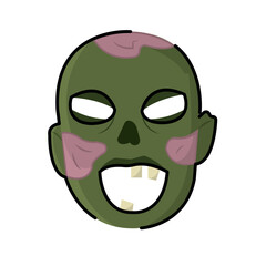 Isolated zombie icon halloween illustration
